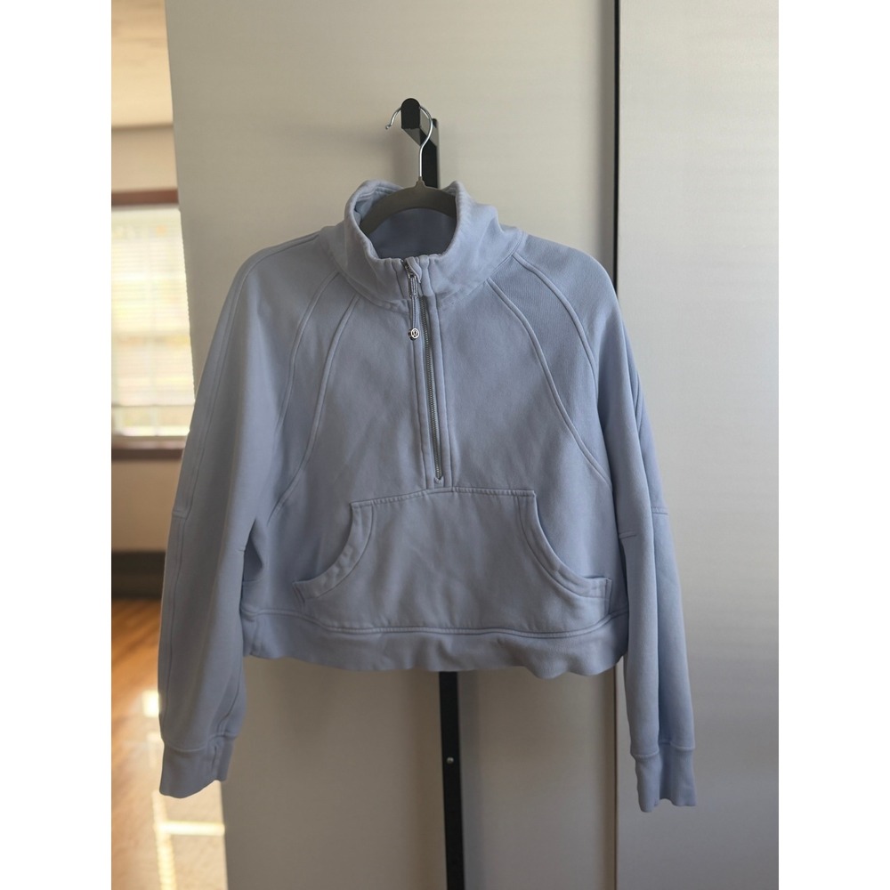 Lululemon Scuba Oversized Funnel Neck Sweater – Size M/L – Blue Linen